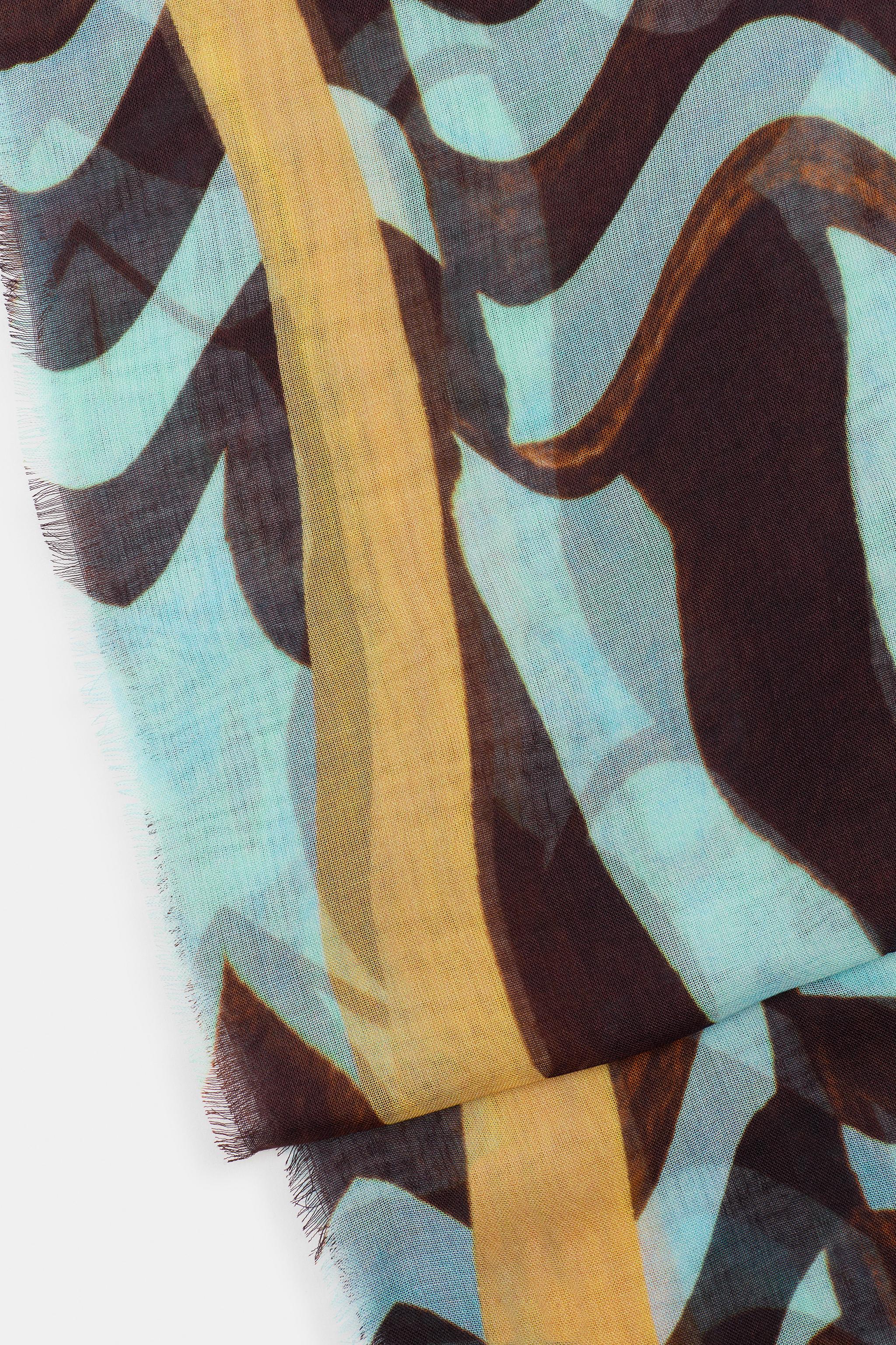 FOULARD IMPRIMÉ ONDES MODAL SOIE